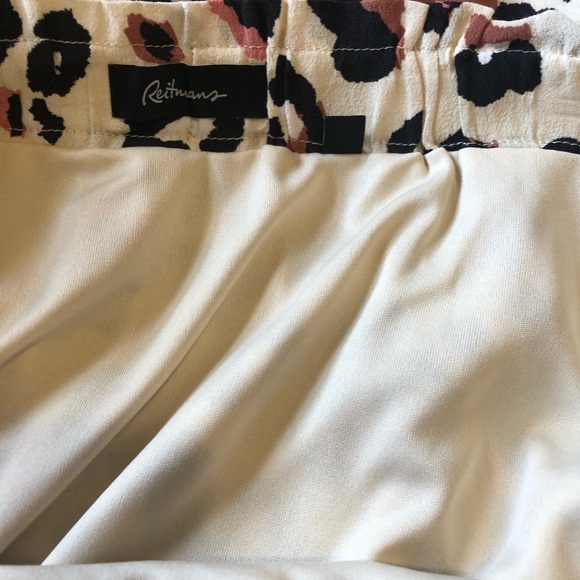 Skirt Animal Print Plus Size 2X Reitman’s NWT Pockets Elastic Waistband Cream - Picture 4 of 6